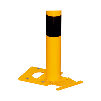 Wegneembare afzetpalen rond 76mm en 89mm 37 U schuift de afzetpaal eenvoudig in en uit de voet.
